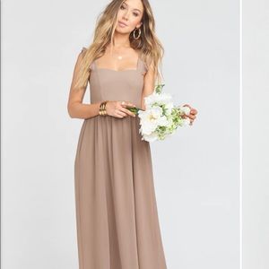 Dune Chiffon “June” maxi bridesmaid dress